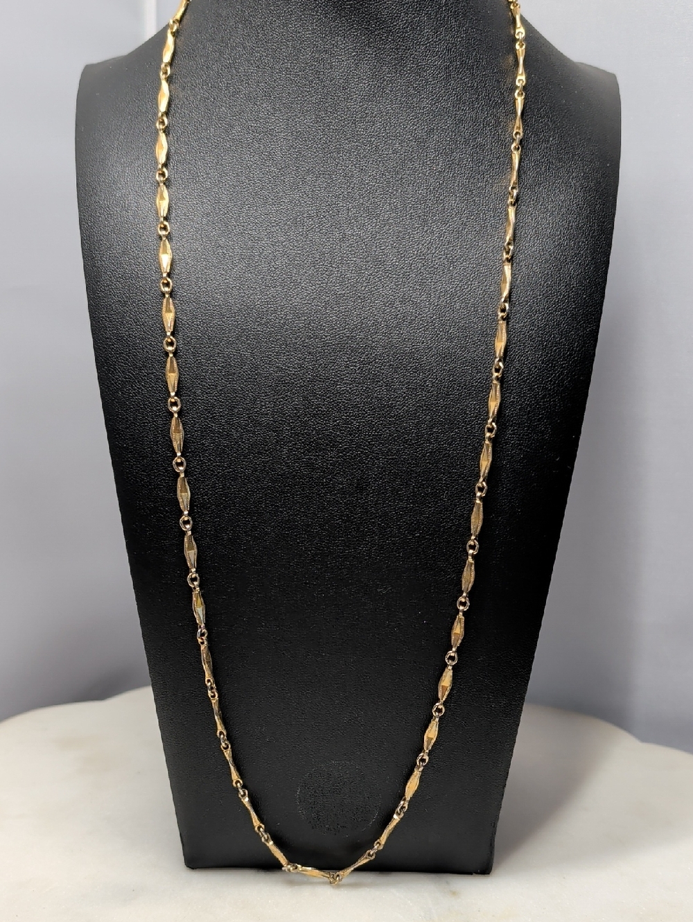Monet Gold Plated Textured Link Necklace